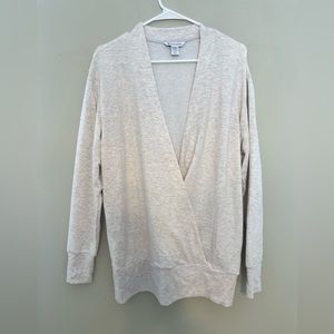 Athleta Purana V-neck wrap sweatshirt